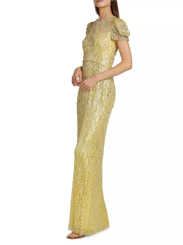Summer Party Aster Beaded Gown  On Sale Now with Up to 56% Off | Discover  Exclusive Deals & Savings at BeyondStyle  Authentic Jenny Packham  floor-length|solid|crewneck|Women's|women-owned or founded|dresses|premier|short  sleeve|women's|column gown ...