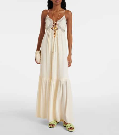 Jimmy Choo Chara raffia and leather slides 3