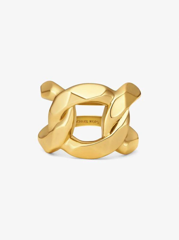 Michael Kors Precious Metal-Plated Brass Curb-Link Ring 1