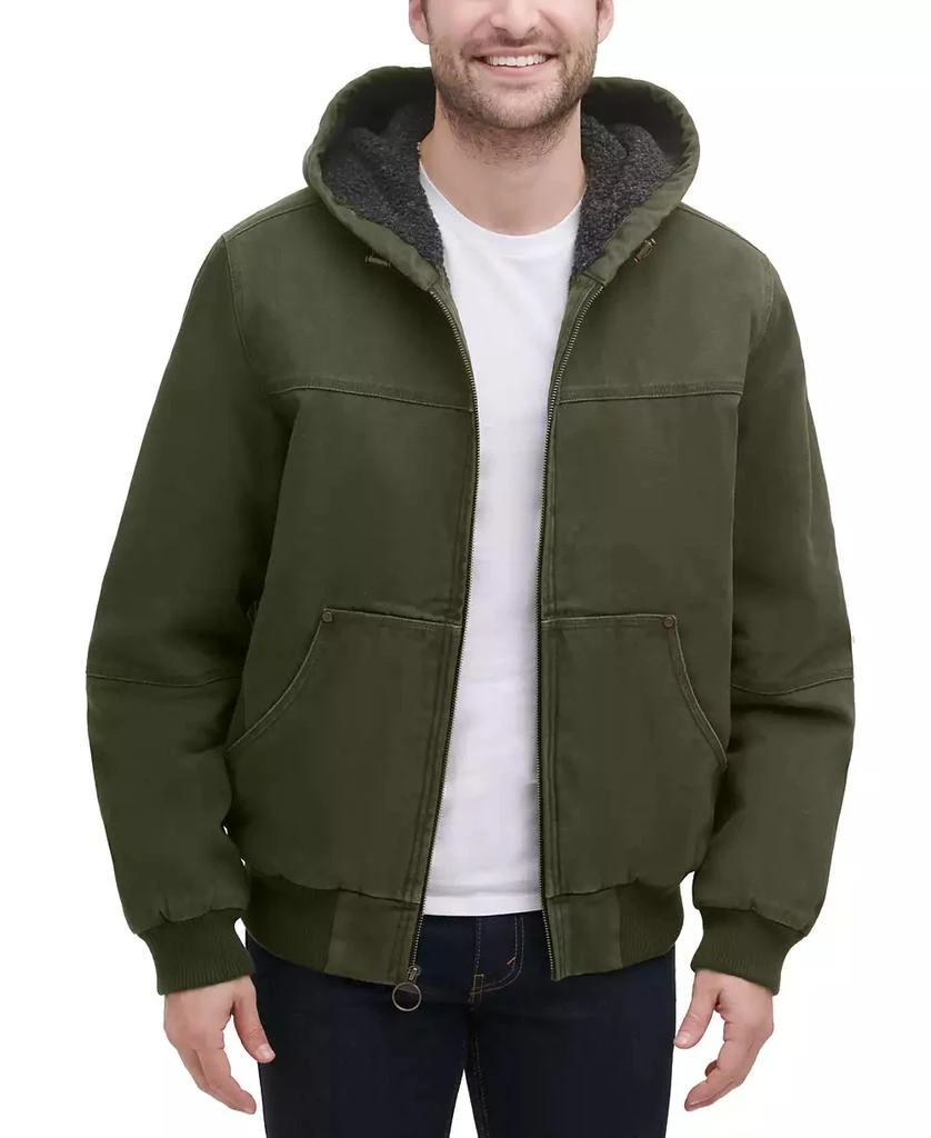 BASS OUTDOOR Men's Hooded Zip-Front Fleece-Lined Bomber Jacket 5