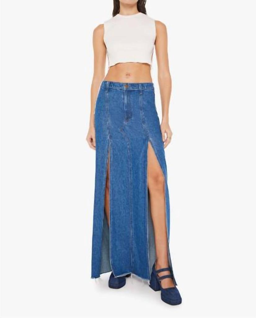 MOTHER Mother - THE LICKITY SPLIT FRAY DENIM SKIRT