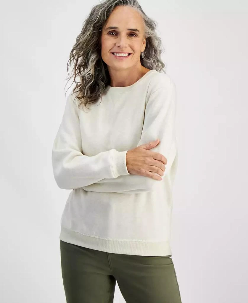 Style & Co Women's Long-Sleeve Crewneck Sweatshirt, Created for Macy's 1