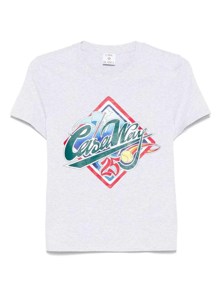 Casablanca Casablanca Grey Cotton T-Shirt With Graphic Print 1