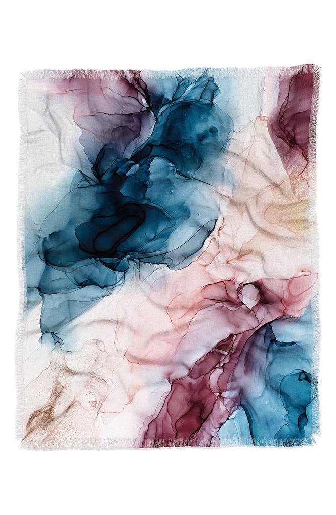 DENY Designs Elizabeth Karlson Pastel Plum Throw Reversible Faux Shearling Blanket