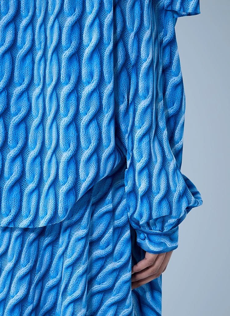 Balenciaga Double Sleeve Pleated Dress 6