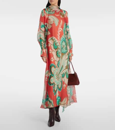 ETRO Printed silk maxi dress 2