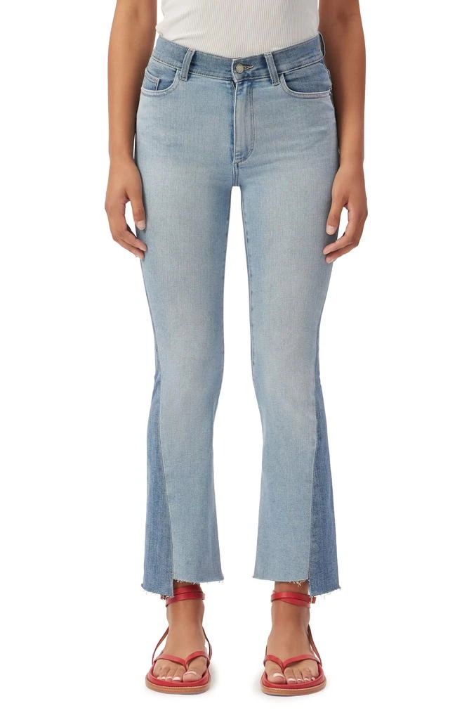 DL1961 Bridget Instasculpt Asymmetric Raw Hem Ankle Bootcut Jeans 1