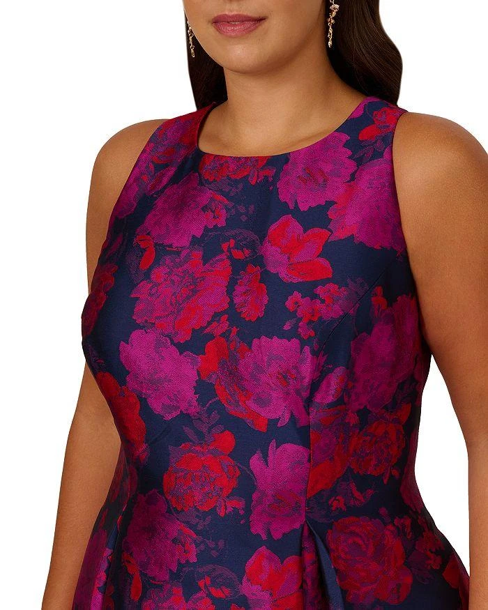 Adrianna Papell Floral High Low Gown 2