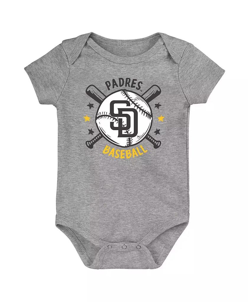 Outerstuff Newborn San Diego Padres Batter Up Bodysuit 3-Pack