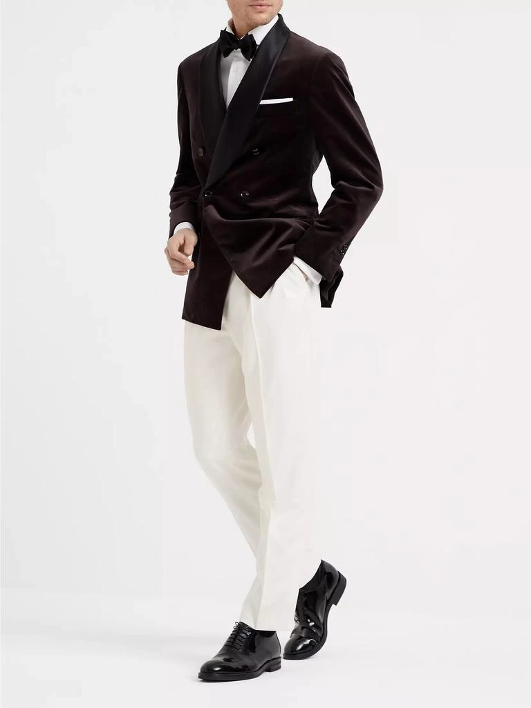 Brunello Cucinelli One and a Half Breasted Tuxedo Jacket with Shawl Lapels 6
