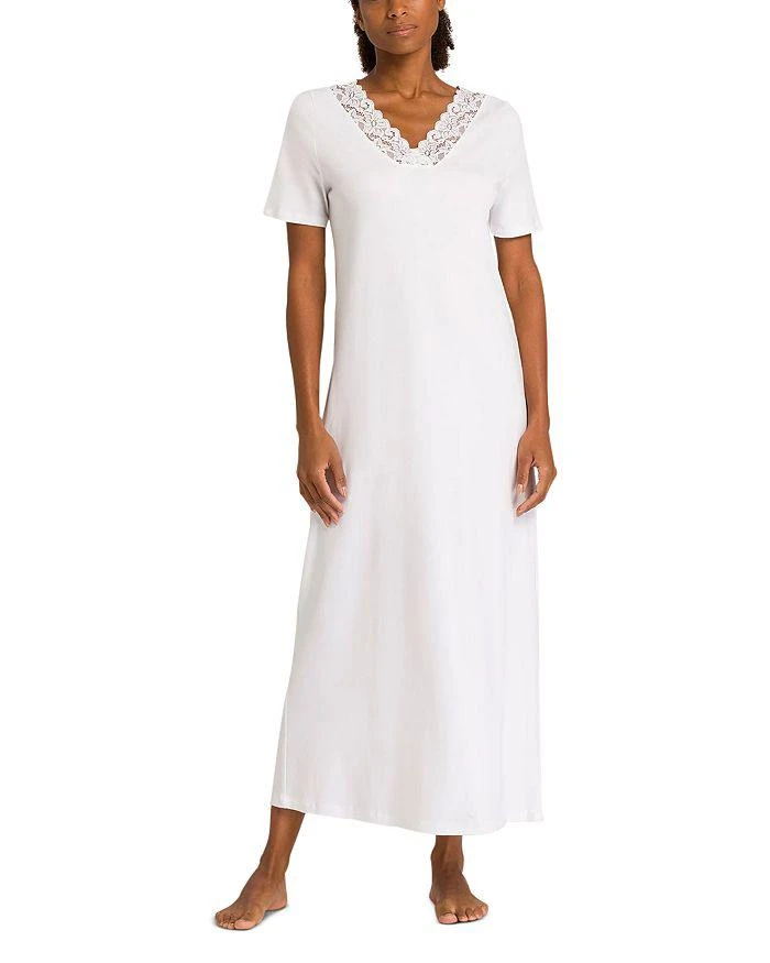 Hanro Moments Short Sleeve Long Gown