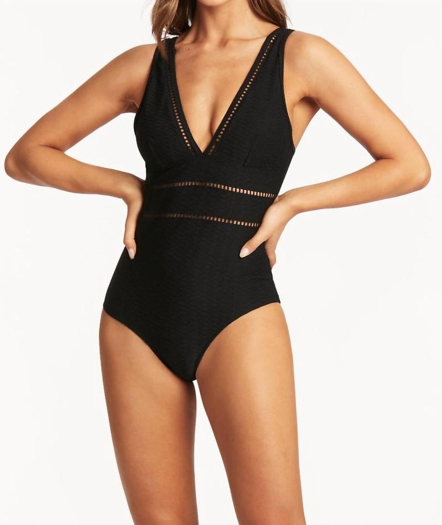 Sea Level Australia Sea Level Australia - Honeycomb Spliced One Piece Swimsuit