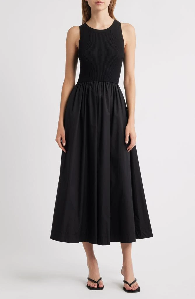 navy midi knit dress Abbey Buttoned Knit Midi Dress - Navy