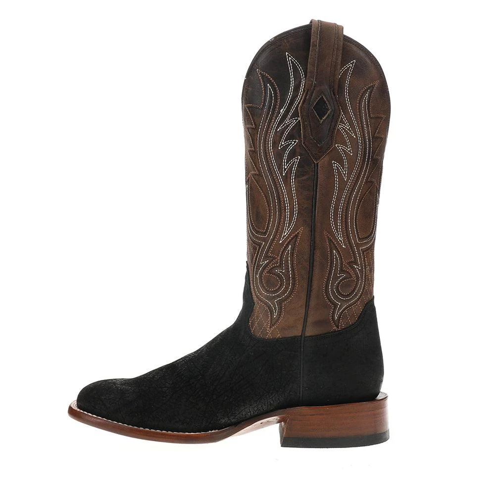 STETSON River Horse Embroidered Round Toe Pull On Cowboy Boots 3