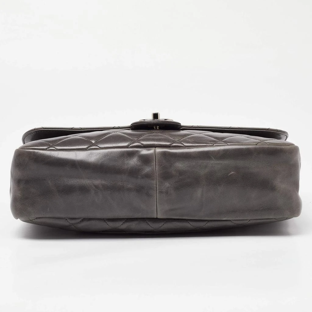 Chanel Chanel Grey Quilted Glazed Leather Small CC Delivery Bag 7
