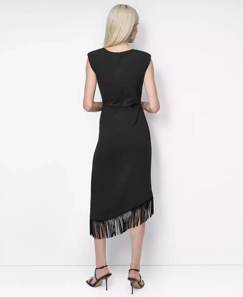 DKNY Women's Asymmetrical Fringe-Hem Cocktail Dress 2