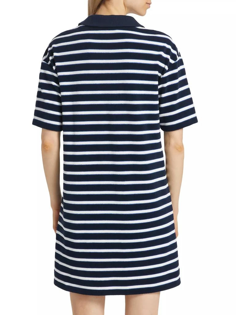VERONICA BEARD Terrence Cotton-Blend Stripe Polo Dress 5