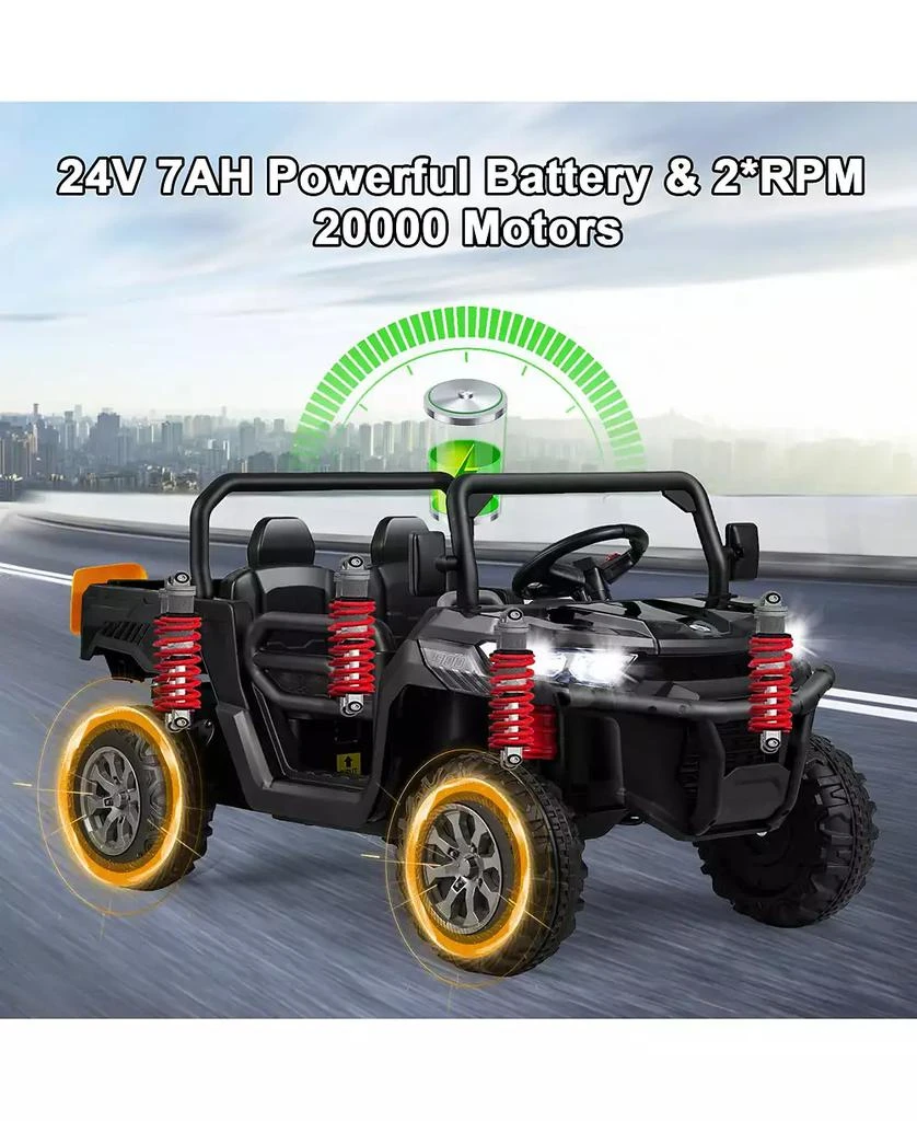 Mecale 24V Ride On Kids Car with Dump Bed and Remote Control 4