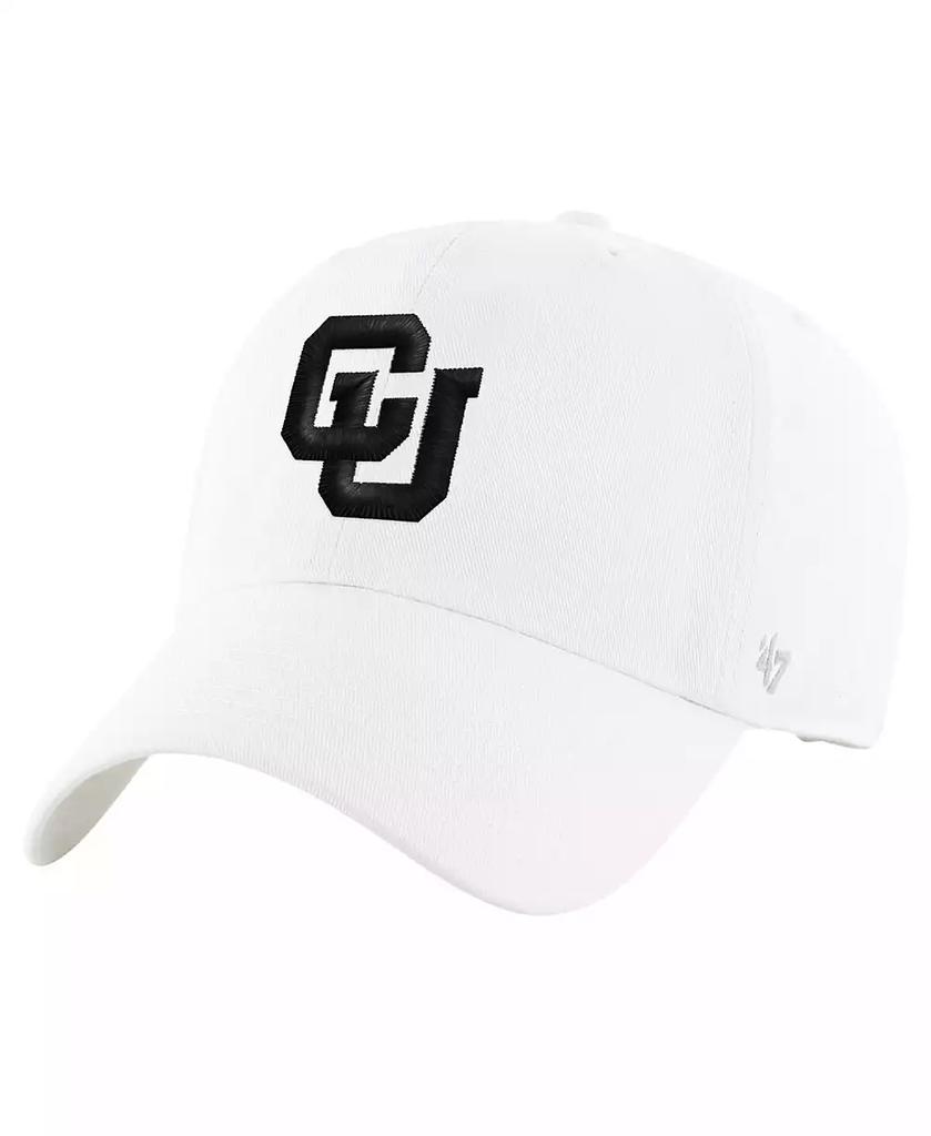 47 Brand Men's White Distressed Colorado Buffaloes Vintage-Like Clean Up Adjustable Hat