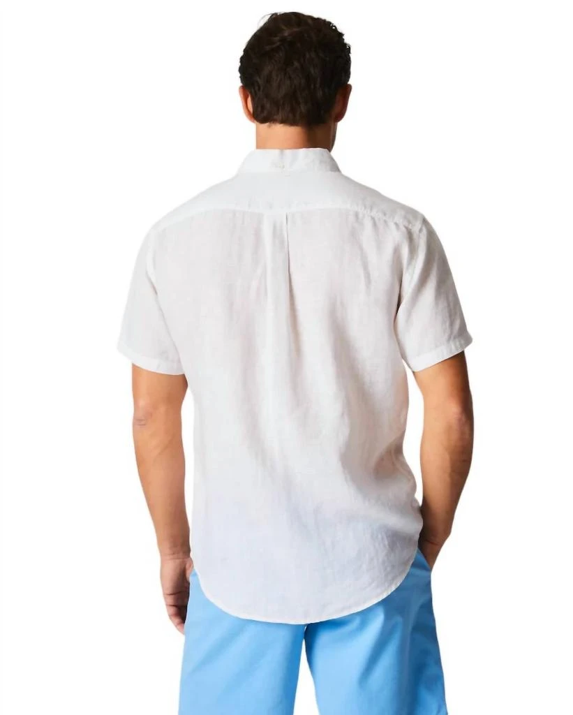 Billy Reid Short Sleeve Tuscumbia Shirt Button Down Shirt In White 2