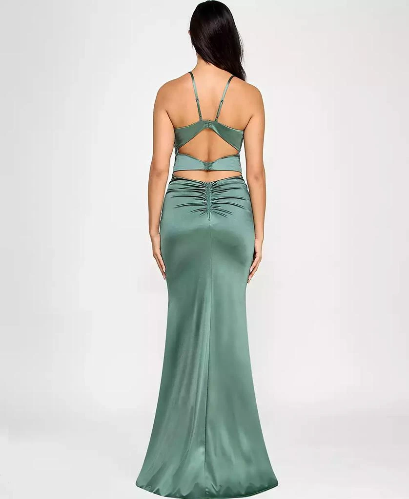 Emerald Sundae Juniors' Corset-Front Cutout-Back Gown, Created for Macy's 2