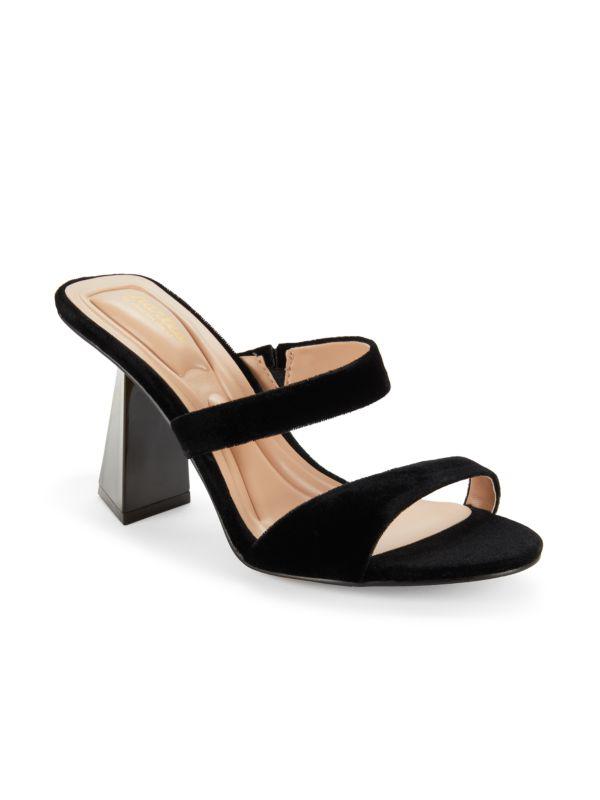 Charles David Kami Velvet Block Heel Sandals