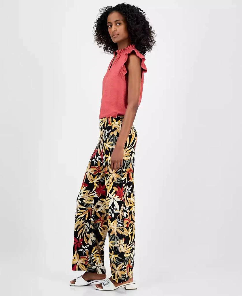Anne Klein Petite Printed High-Rise Pull-On Pants 2
