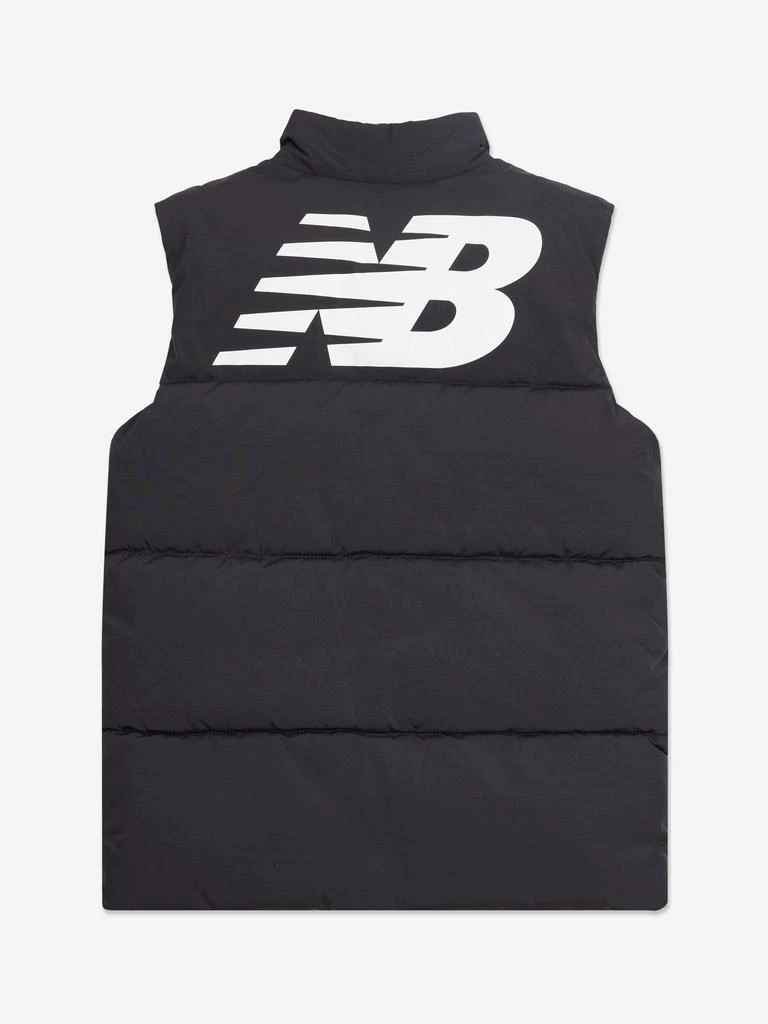 New Balance New Balance Boys Logo Quilted Gilet in Black 3