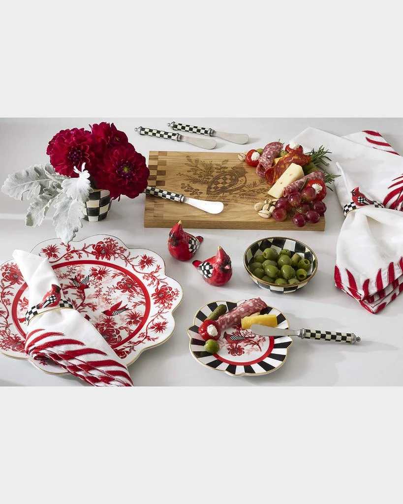 MacKenzie-Childs Cardinal Toile Salt & Pepper Shaker Set 4