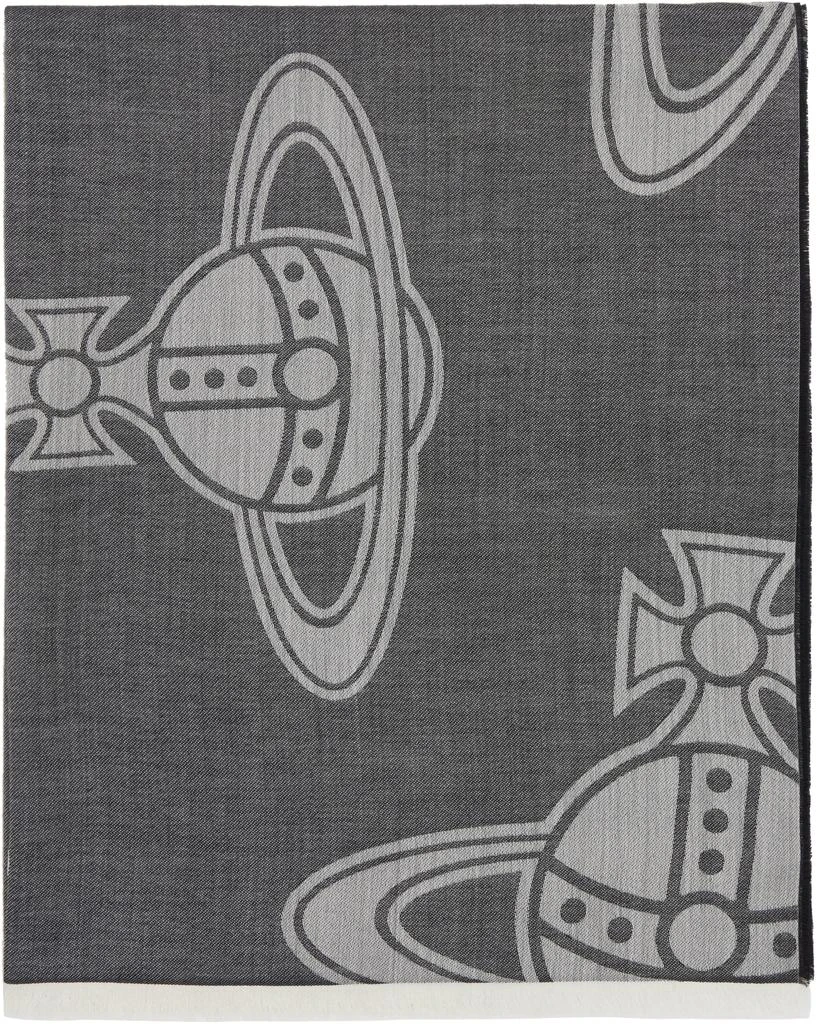 Vivienne Westwood Gray
Black Paris Orb Stole Scarf