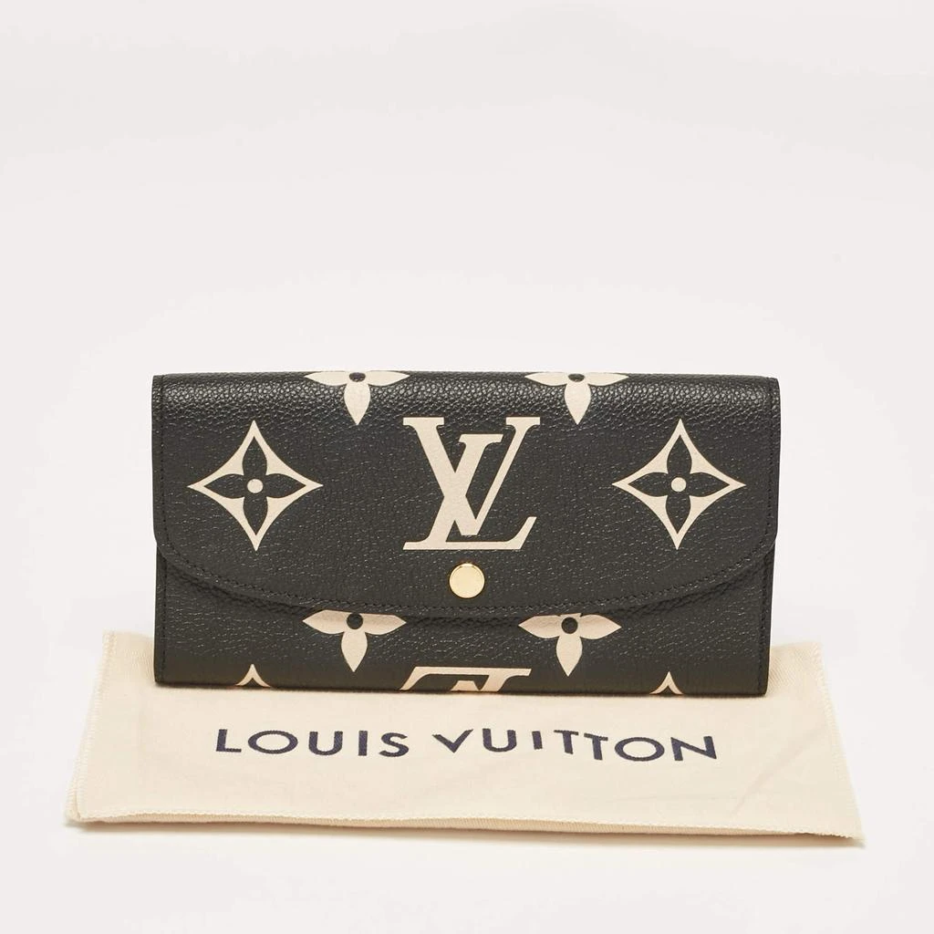 Louis Vuitton Louis Vuitton Black/Beige Giant Monogram Empreinte Leather Emilie Wallet 10