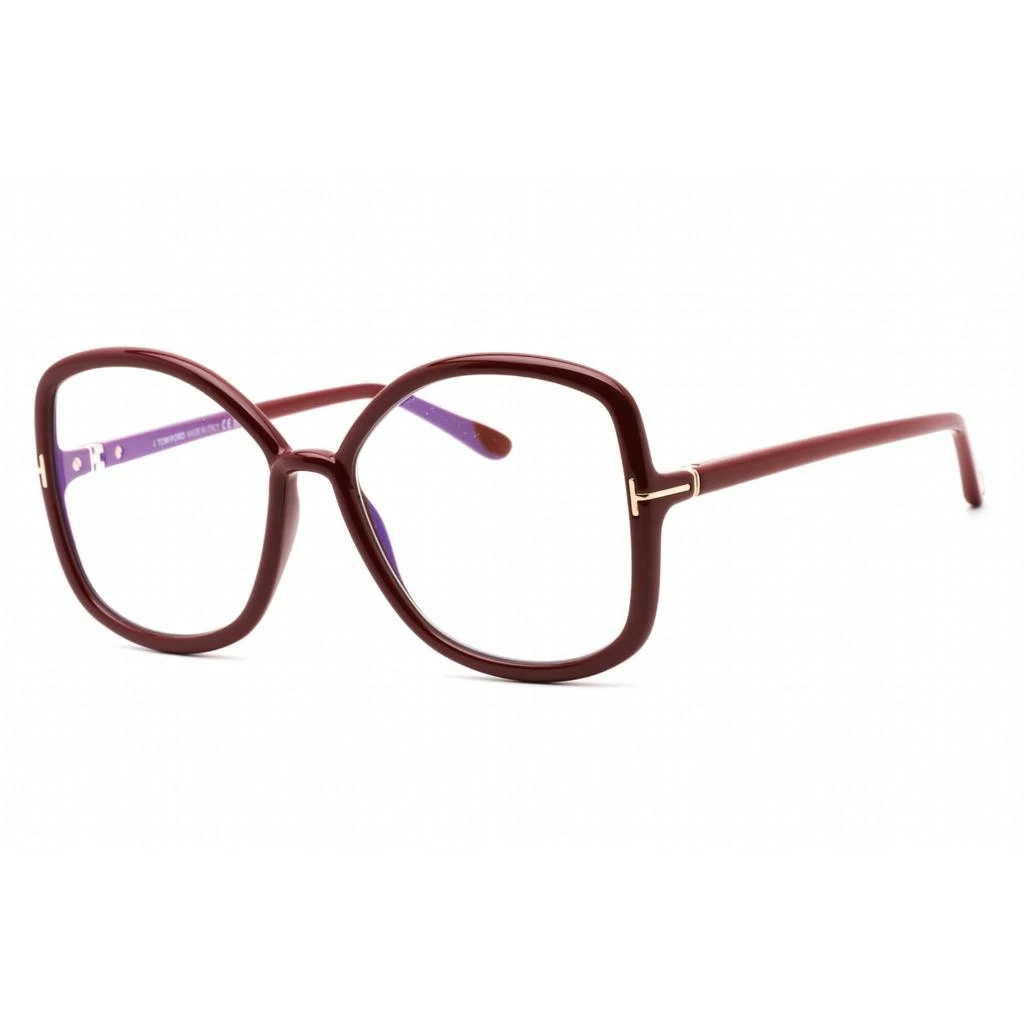 Tom Ford Tom Ford Women's Eyeglasses - Full Rim Oversized Burgundy Plastic Frame | FT5845-B 074 1