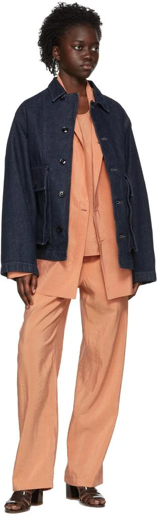 Lemaire Orange Silk T-Shirt 4