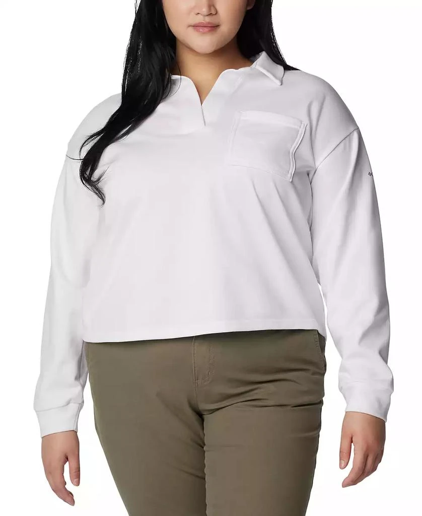 Columbia Plus Size Trek™ Collared Long-Sleeve Top, Created for Macy's 1