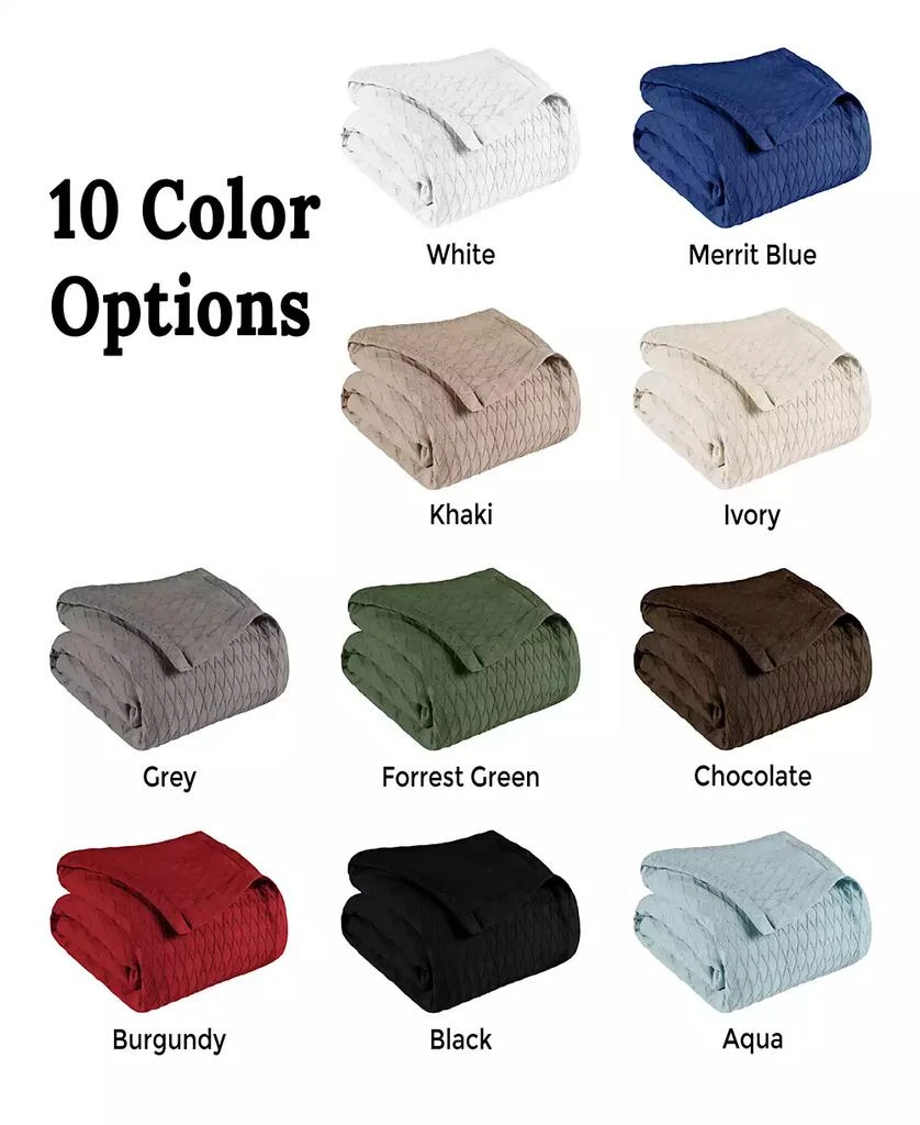 Superior Diamond Pattern All Season Woven Cotton Blanket 5