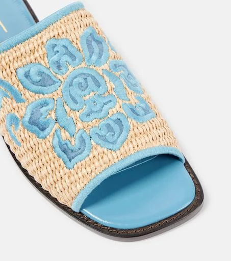 ETRO Leather espadrille slides 5