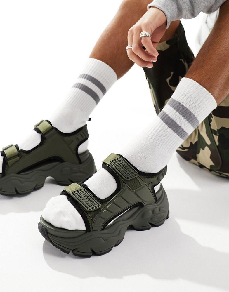 Buffalo Buffalo Binary Track sandals in khaki