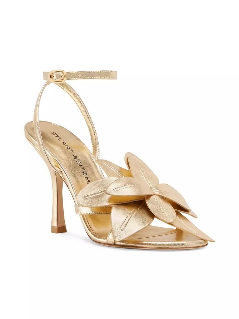 Stuart Weitzman Paradise 100MM Metallic Leather Stiletto Sandals 2