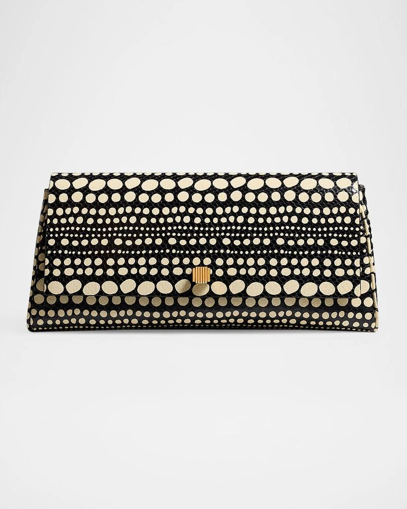 Khaite Audrey Dot Python-Embossed Leather Clutch Bag 1