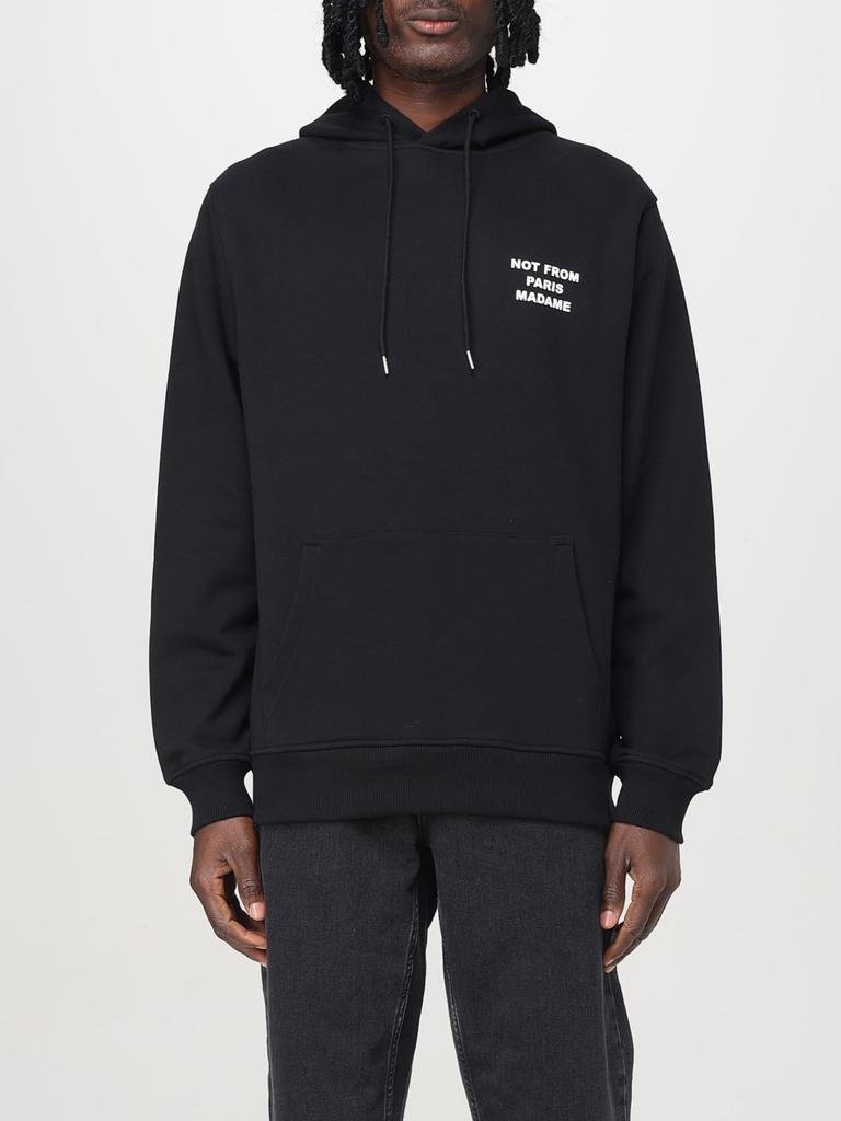 Drôle de Monsieur Black Hoodie With Logo In Cotton Man