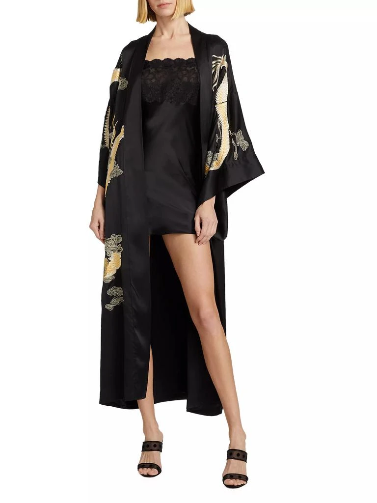Josie Lucky Dragon Silk Long Robe 2