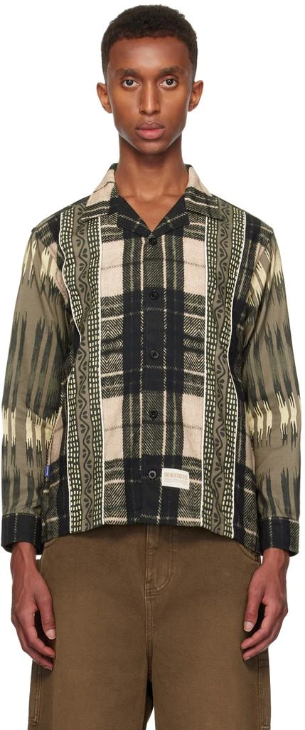 DEVÁ STATES Black Ikat Linen Shirt 1