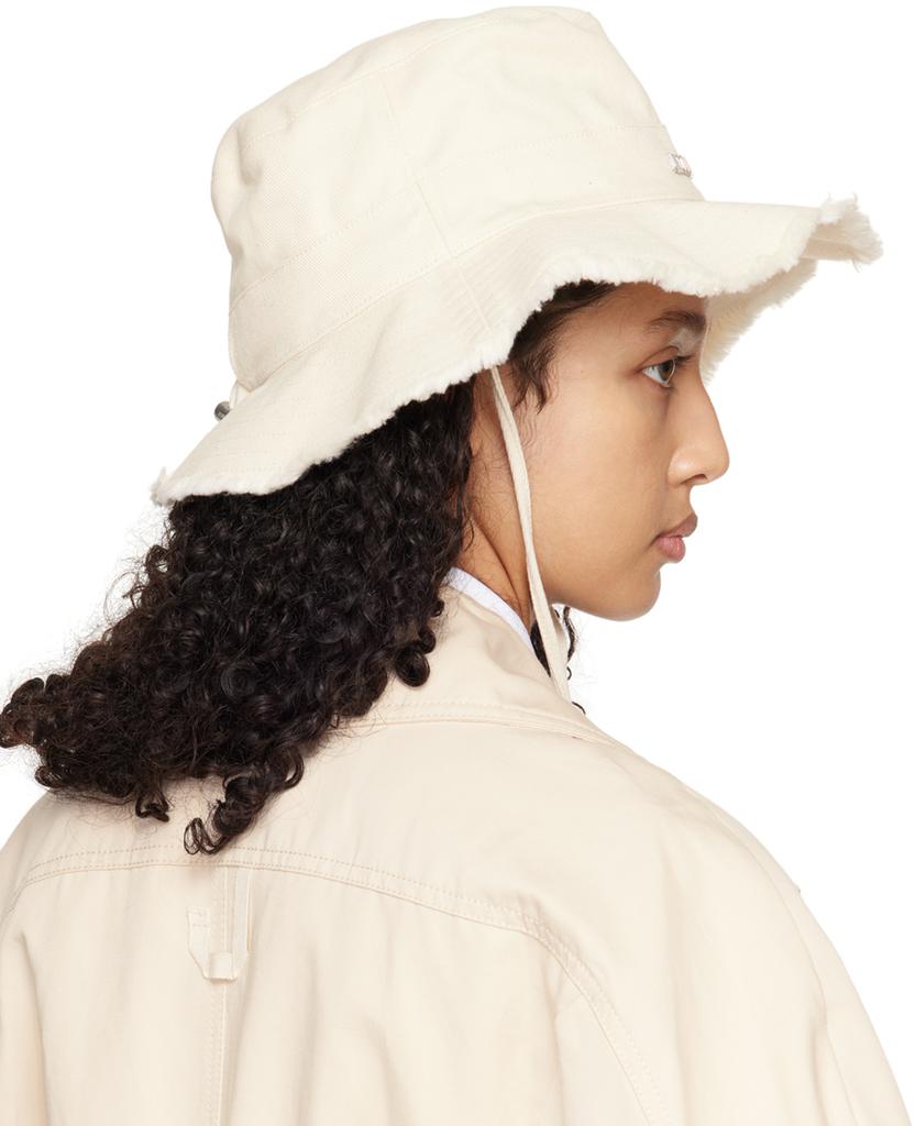JACQUEMUS ハット ホワイト Jacquemus Off-White Le Raphia 'Le Bob Artichaut' Hat Jacquemus