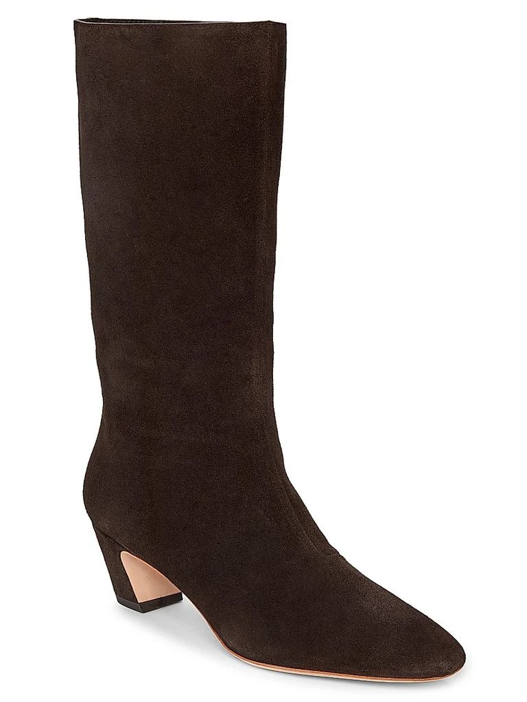 Loeffler Randall Cleo Suede Curved-Heel Boots 2