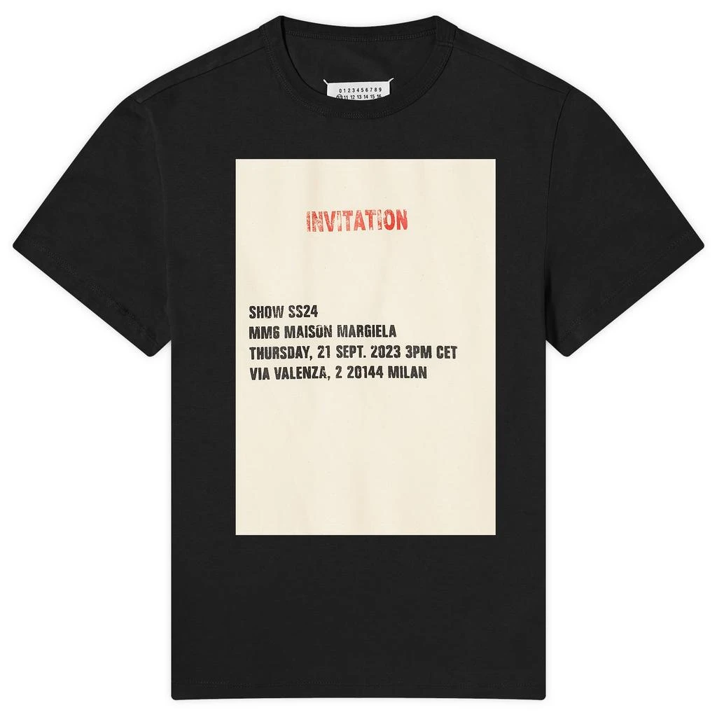 MM6 MM6 Maison Margiela Show Invitation Logo T-Shirt 1
