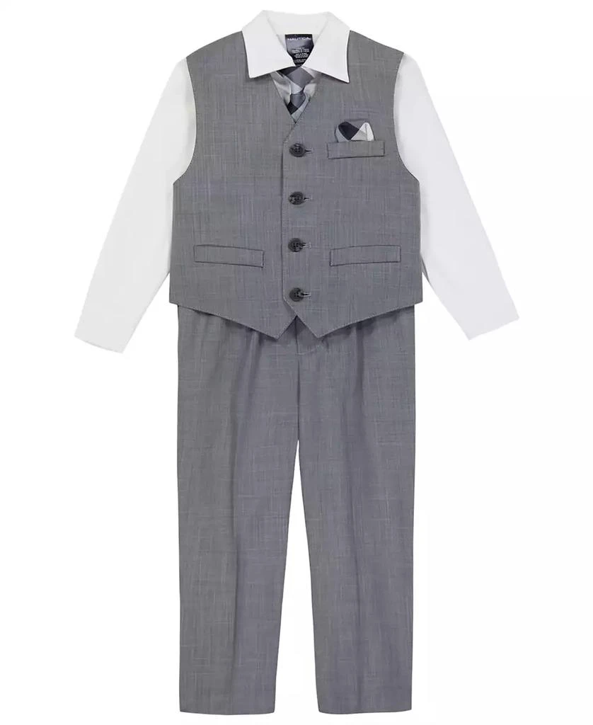 Nautica Baby Boys Deco Sharkskin Vest, 4-Piece Set 1