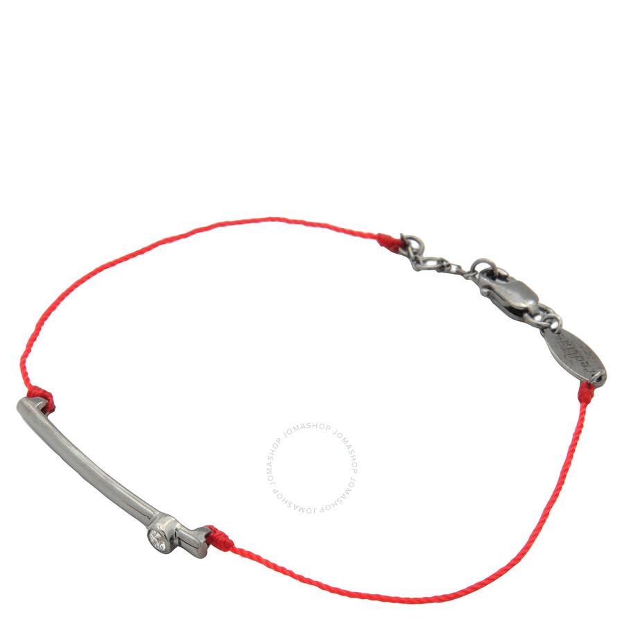 Redline Tube 0.05ct Round Diamond String Bracelet