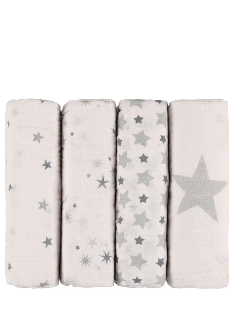 ADEN + ANAIS Set Of 4 Organic Cotton Muslin Swaddles