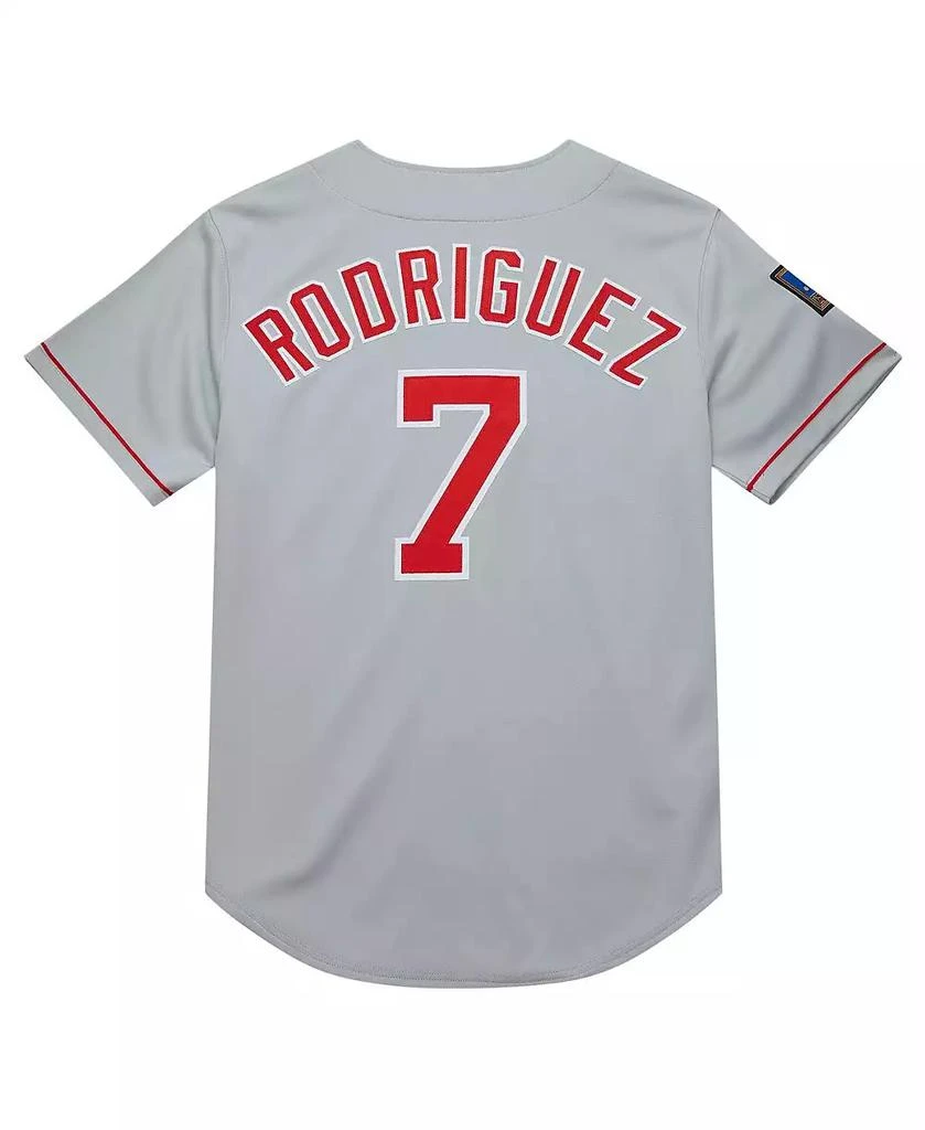 Mitchell & Ness Men's Ivan Rodriguez Gray Texas Rangers 1994 Cooperstown Collection Authentic Dark Jersey 3