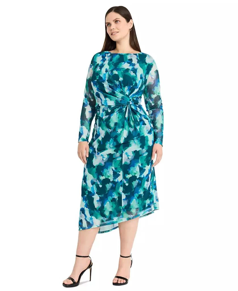 Maggy London Plus Size Side-Twist Asymmetric-Hem Dress 2